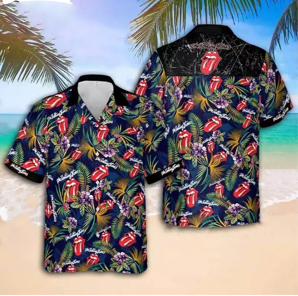 hot, Rolling Stones Hawaiian Shirt, hot-art, summer shirt, father day shirt 3d