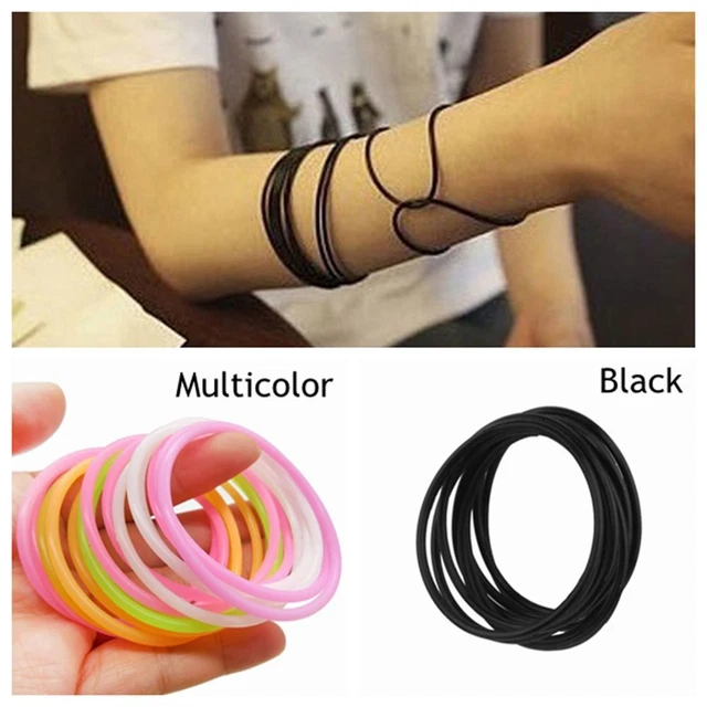 Bracelet mince en silicone Bracelet multicolore Bracelets Silicone Bracelets 2