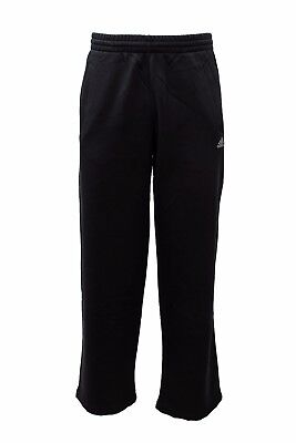 Pantalone lungo da uomo nero Adidas elastico in vita coulisse tasche