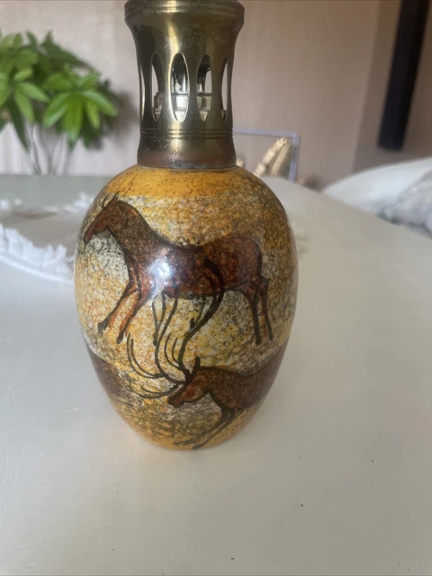 Lampe Berger De La Grotte De Lascaux - Signée Gehel - Ancienne