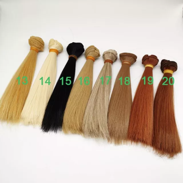 12PCS/LOT Straight Doll Hair DIY Dolls Multicoloured Wig Hair  Toy Accessories 3