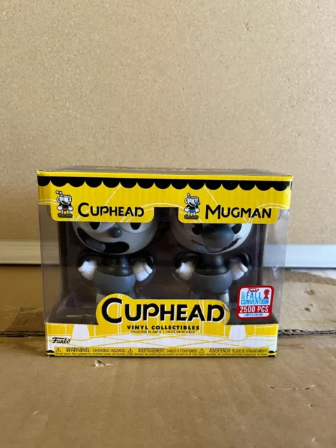 Cuphead and Mugman (Black and White) (2-Pack) [Fall Convention], Vinyl Art  Toys
