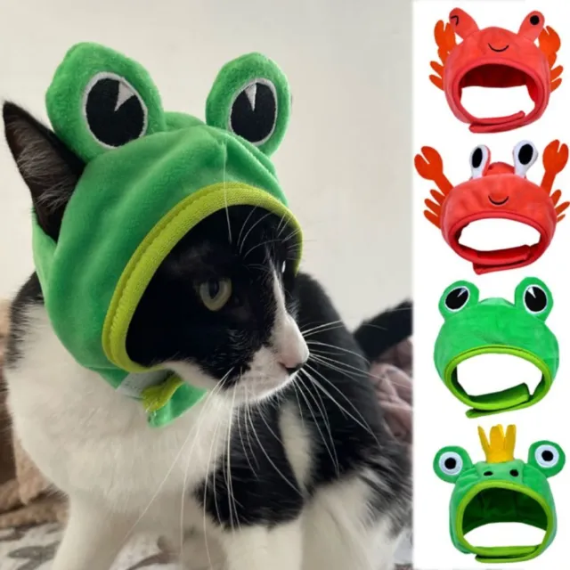 Breathable Cat Frog Hat Animal Shape Pet Lobster Hat Dog Crab Hat  Christmas