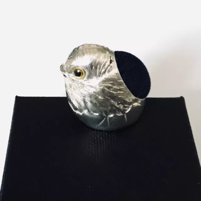 Sterling Silver Easter Chick Hatchling Bird Farm Animal miniature pin cushion