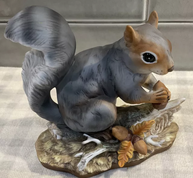 Vintage 1982 Homco Masterpiece Collection Squirrel with Acorns