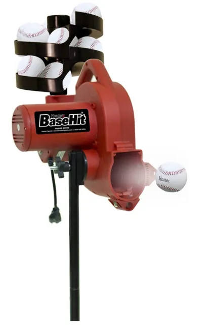 Base Hit Lite & Real Baseball Pitching Machine | Great for All Ages for Hitting