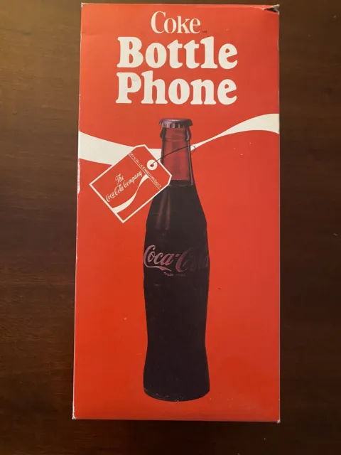 Vintage 1983 Coca-Cola Bottle Landline Phone Coke Telephone Original Box