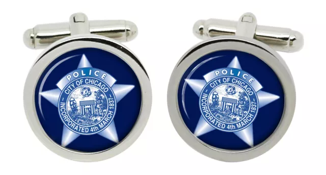 Chicago Police Cufflinks in Box Chicago Police Cufflinks in Box