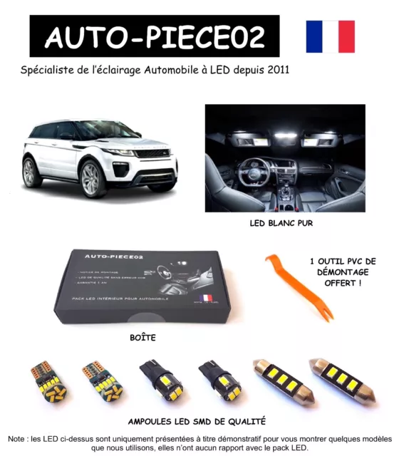 Pack FULL LED intérieur pour Range Rover Evoque ( Kit ampoules blanc pur )