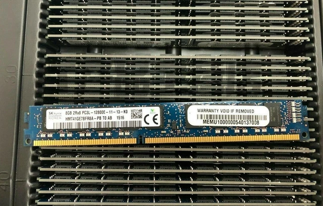 Hynix 8gb 2rx8 Pc3l 12800e 11 13 Hmt41ge7bfr8a Pb Low Profile Memory A
