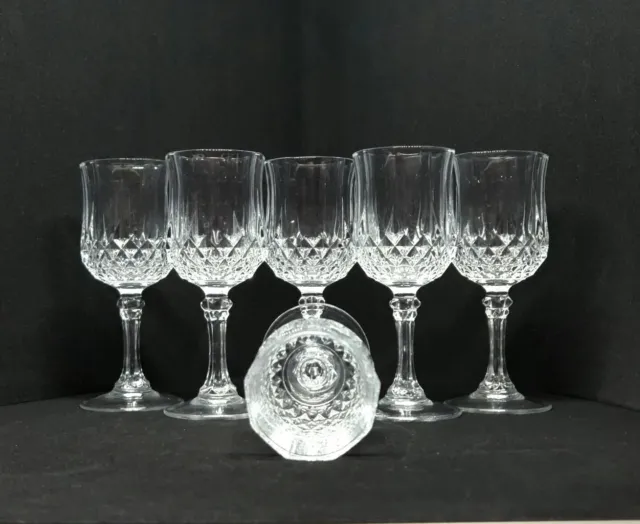 Vintage Cristal d'Arques Longchamp 🇫🇷 Liqueur Or Port Glasses 45ml Set Of 6