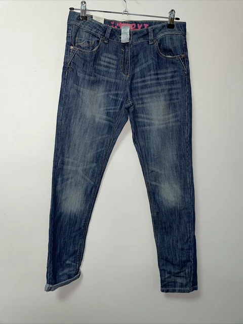 Next Kids Slim Distressed Blue Jeans Age 14 Years New With Tags 29” Inside Leg
