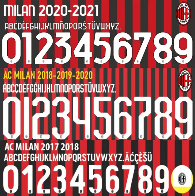 Druck Anzahl + Name Spieler AC Milan Ibrahimovic David Romagna Leao