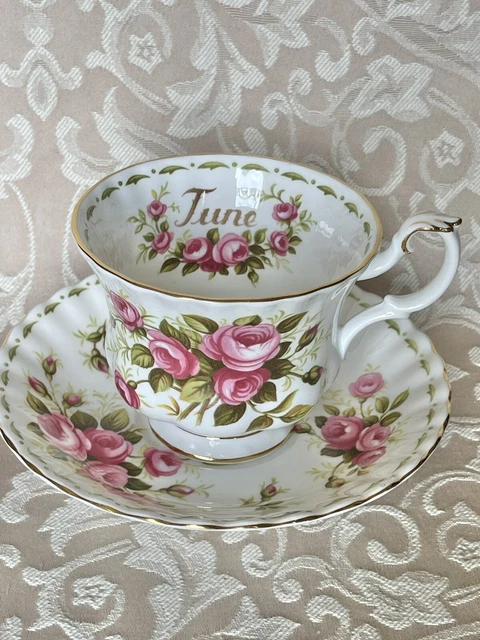 Royal Albert Flower of the Month Series June Roses Tea Cup Saucer Royal Albert Flower of the Month Series June Roses Tea Cup Saucer