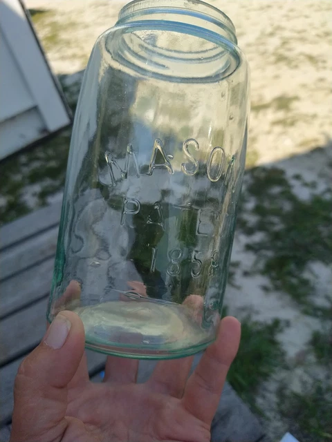 Mason's Patent 1858 Quart Jar Vintage? Imperfections Bubbles No Lid