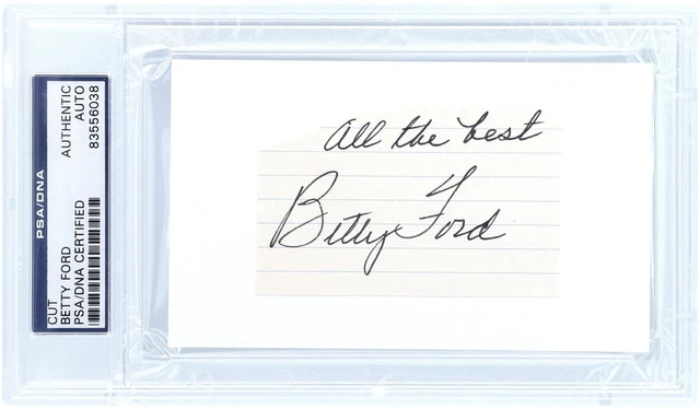 Betty Ford Slabbed Autograph Cut PSA 83556038 Fanatics Authentic Certified