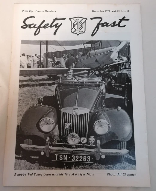 MAGAZINE VINTAGE Safety Fast MG Car Club Magazine Décembre 1979 Vol 22 No 12 EUR 3,44