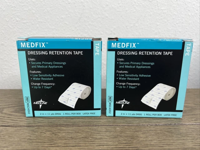 Cintas de aderezo de retención Medfix, 2 pulgadas x 11 yardas, 2 cajas (F)