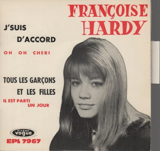 FRANCOISE HARDY JE Suis D'accord 1962 FRANCE 4 track ep + LANGUETTE ex ...