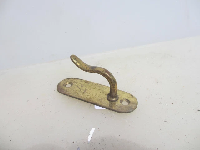 Antique Brass Blind Tie Back Hook Hanger Bracket Curtain Old Cord Vintage x1