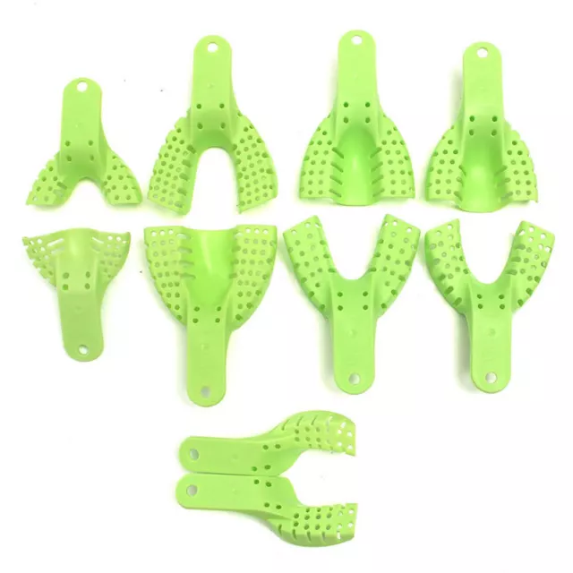 New 10 Pcs/set Dental Supply Impression Trays Autoclavable Central Denture