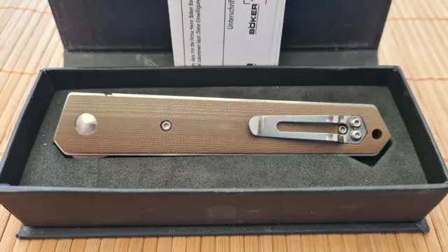 Böker Plus Kwaiken Mini Flipper Braun VG10 Stahl Klinge Taschenmesser