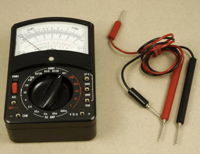 Central C-7230EM Vintage Bakelite Analog Multimeter 10x15cm Made in Japan