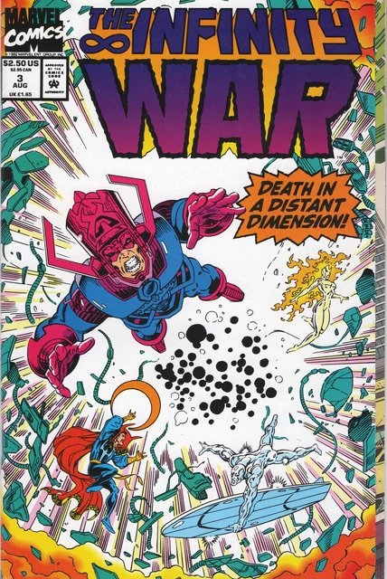 1992 Marvel The Infinity War #3 Gatefold Wraparound Cover Thanos Warlock