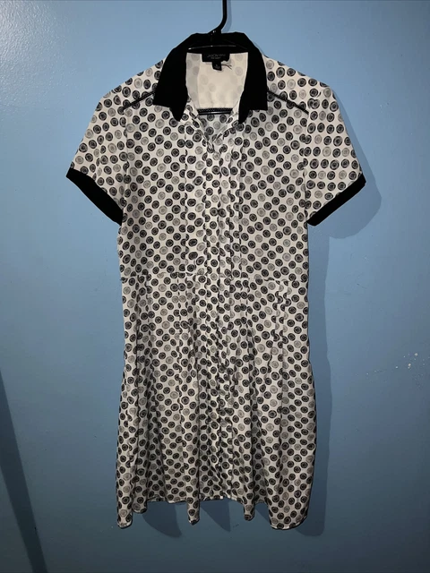 Jason Wu Target Retro Style Full Button Front Wheel Design Dress Small Eclectic