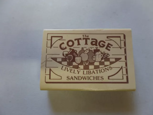 The Cottage Lively Libations Sandwiches Mirror Lake Inn Lake Placid NY Match Box