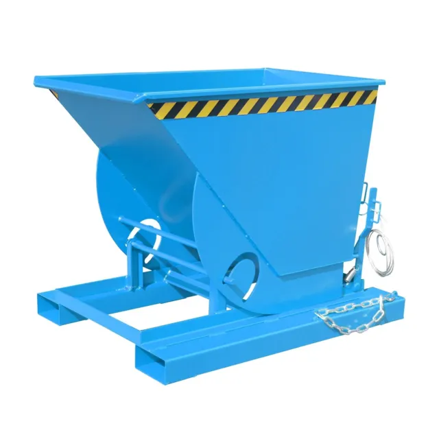 Kippbehälter mit Abrollsystem Kippmulde Kippcontainer Behälter 0,50 m³ Blau