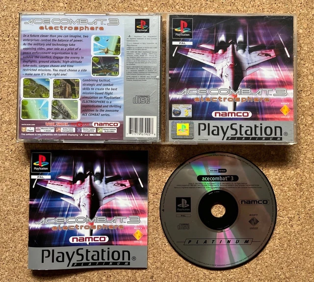 Ace Combat 3 Electrosphere Sur PS1 - PAL FR Black Label Complet (boîte, Notice, Disque)