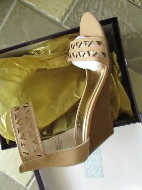 New Steve Madden Madden Girl Hayleyy Tan Wedge Sandals Womens 8.5 Free Ship