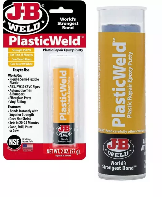 JB Weld PlasticWeld Plastic Repair Putty Epoxy Paste Car Bodywork Genuine USA