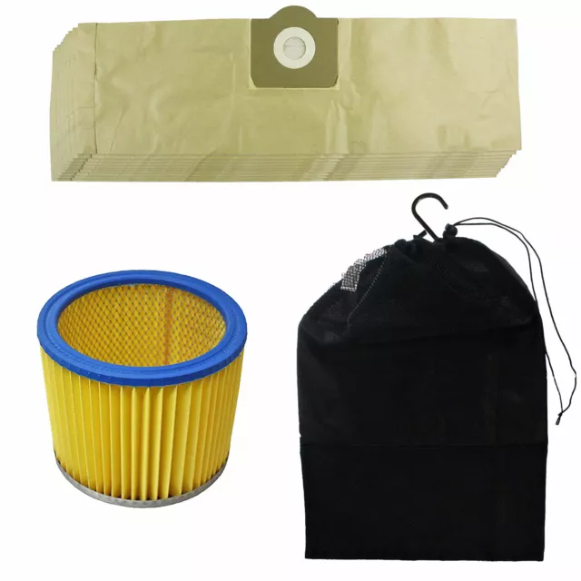 10 x Dust Bags + Filter for LIDL PARKSIDE PNTS 1250 1300 A1 1400 B1 1500 Vacuum