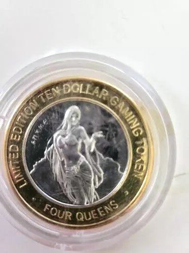 (2) LIMITED EDITION 4 QUEENS Las Vegas $10 Gaming Tokens SPRING AND SUMMER