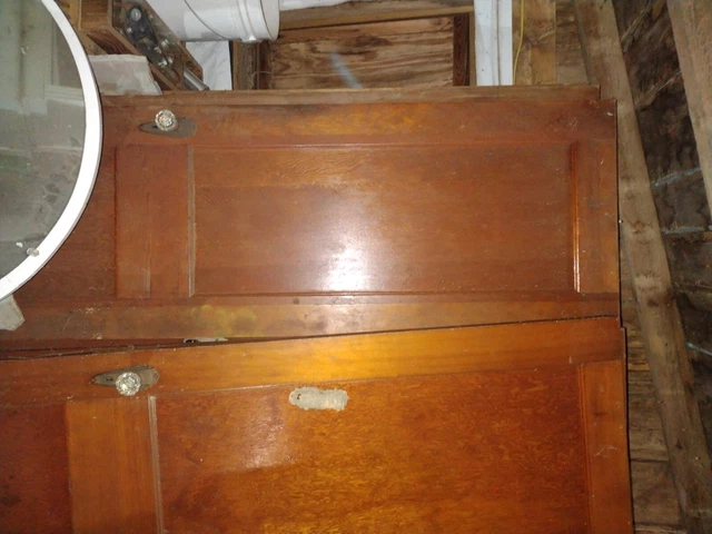 Multiple wooden antique doors