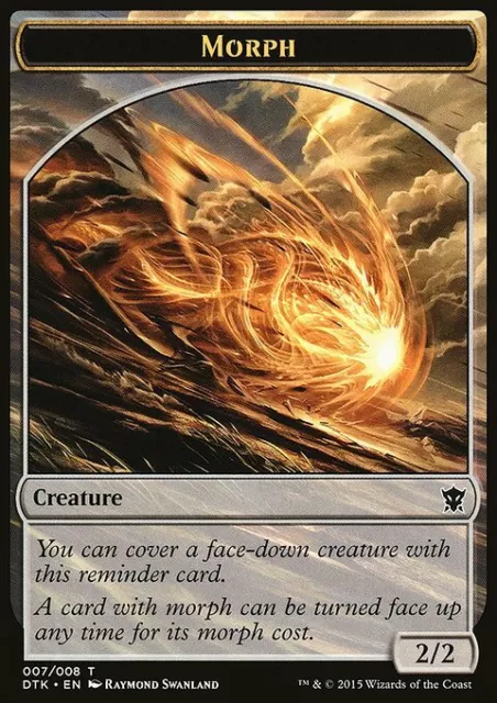 Magic the Gathering MTG Token -Morph (7) Dragons of Tarkir   LP