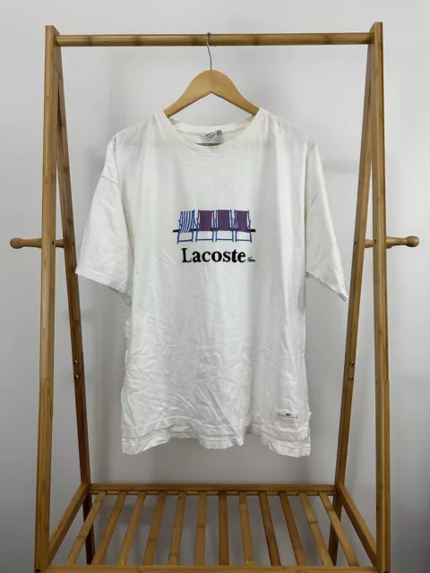 VTG 80s Izod Lacoste Beach Lawn Chair Art Single Stitch T-Shirt Size M