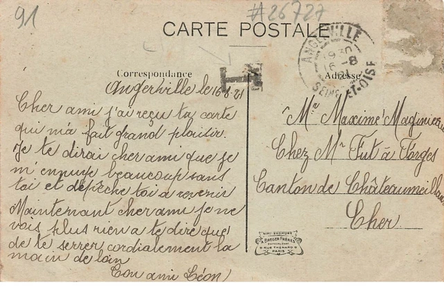 91 Angerville #26727 Place Du March Au Ble Pharmacy Hairdresser Trade Lingerie 2