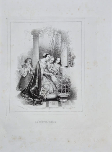 Karen Tual La Fete Dans La Cour リトグラフ LITHOGRAPHIE LA FETE Dans La Cour Karen Tual N° 9/200 EUR 90,00