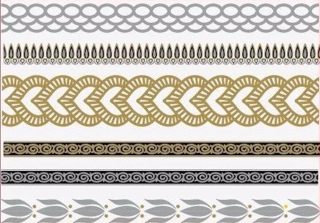Autocollant De Tatouage Au Henné Dentelle Blanche Tatouage Temporaire