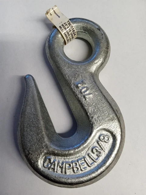 Campbell T9001624 3/8 In. Grade 43 Eye Grab Hook  020418222153