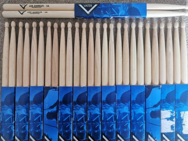 Vater Los Angeles 5A X7 Pairs - Hickory Wood Tip Drum Sticks VH5AW