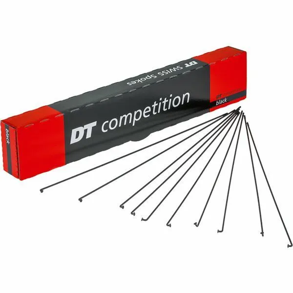 DT Swiss Competition black spokes 14 / 15 g = 2 / 1.8 mm box 100, 304 mm