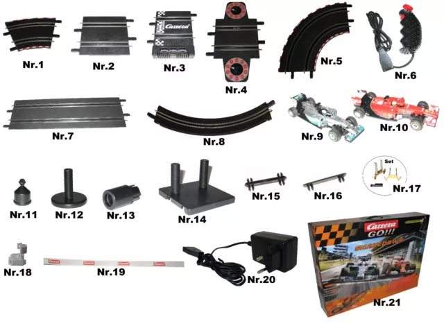 Carrera GO Shakedown - 623668 Rennbahn Ersatzteile SLOT RACING 1:43 spare Parts