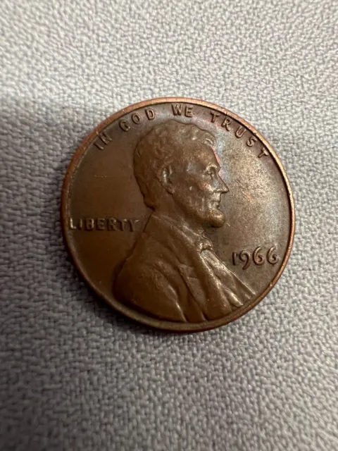 1966 Lincoln Penny No Mint Mark, Error, RARE, Beatiful