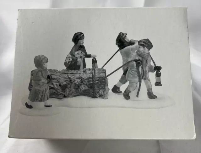 Dept 56 Bringing Home The Yule Log 5558-1 Heritage Village Accessories Christmas