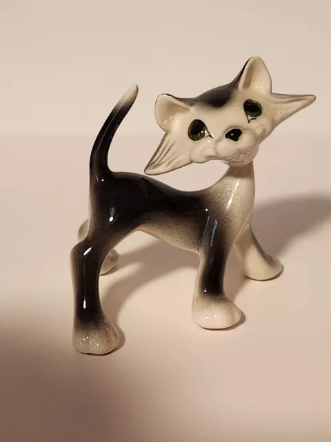 Vtg 50s Freeman McFarlin Nodder Bobblehead Cat Black Figurine  3." H