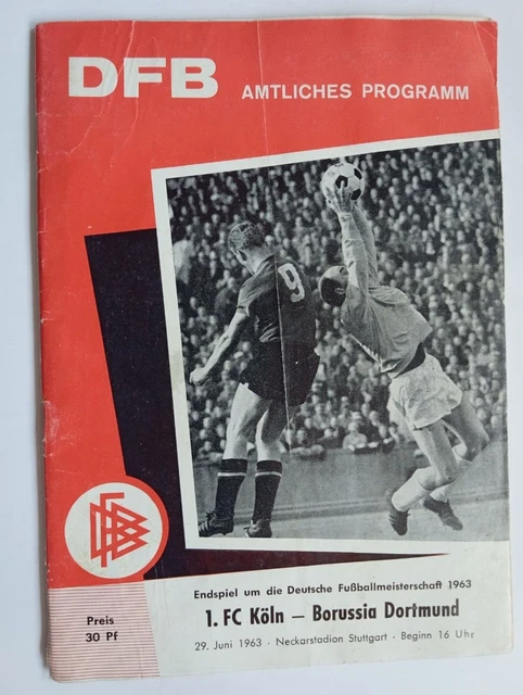 ORIG.PRG DEUTSCHE Meisterschaft 1962/63 FINALE 1.FC KÖLN BORUSSIA